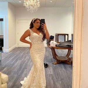 White / Gold dress